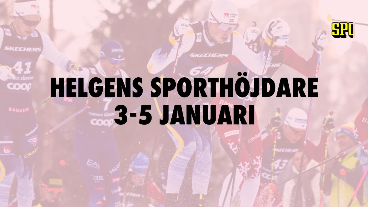 Här är helgens sporthöjdare 3-5 januari