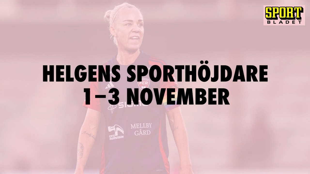 Här är helgens sporthöjdare 1-3 november