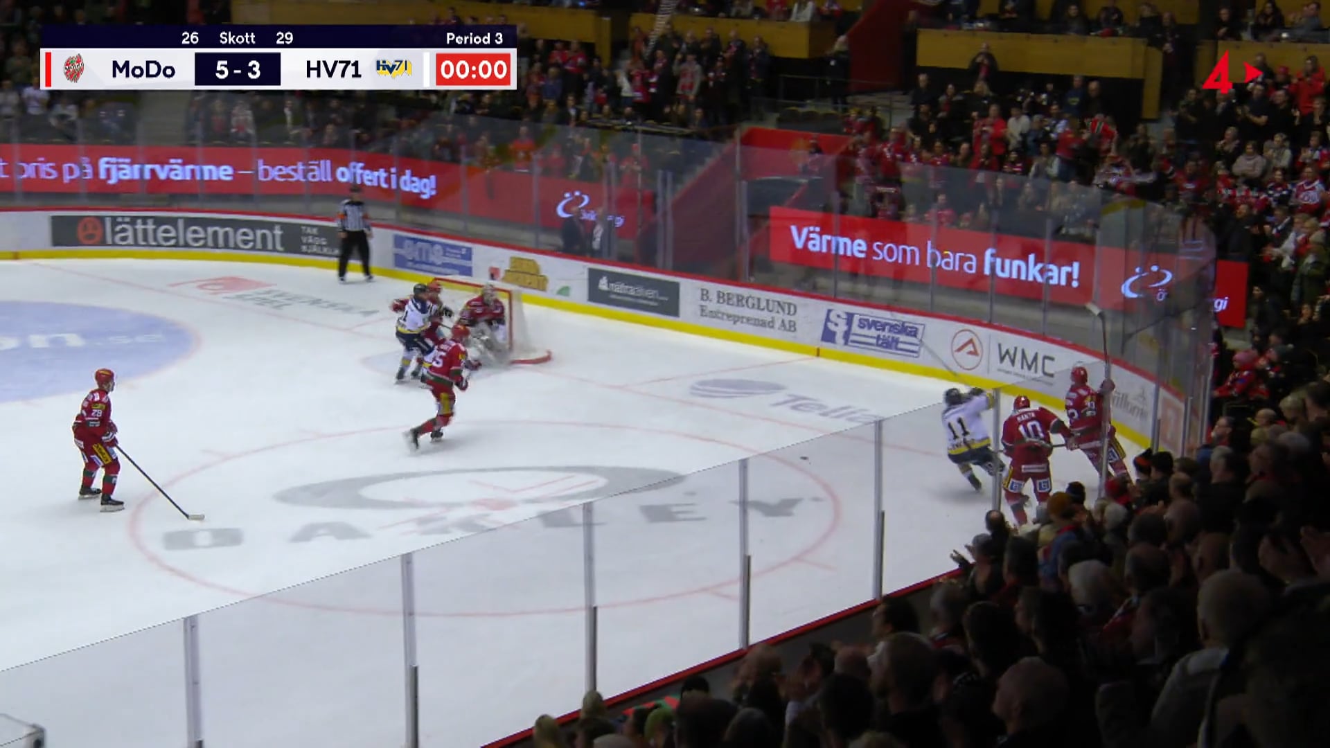 Krisande HV71 föll mot Modo