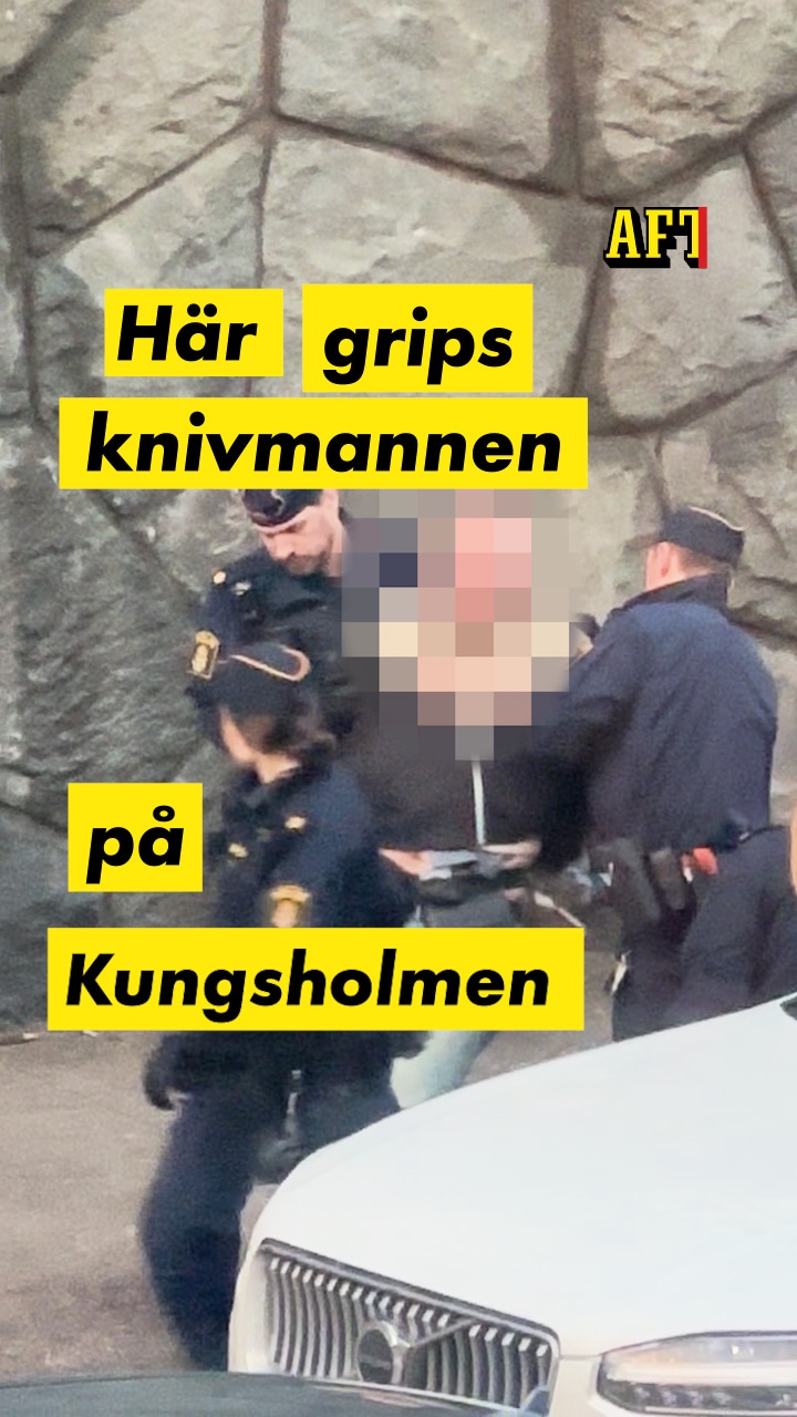 Här grips knivmannen på Kungholmen