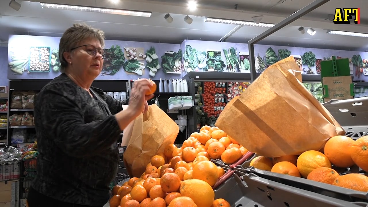 Iris hjälper till att handla till gamla och sjuka