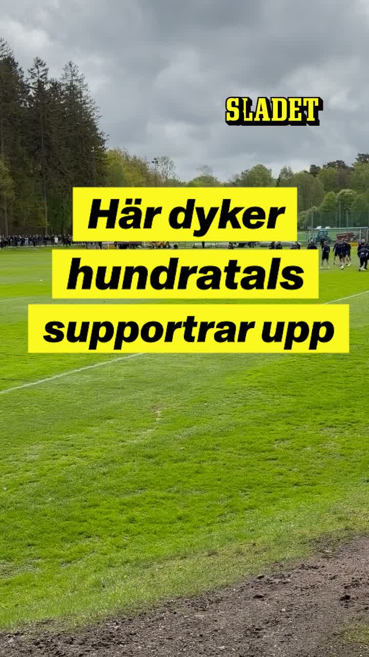 Här dyker hundratals (!) supportrar upp