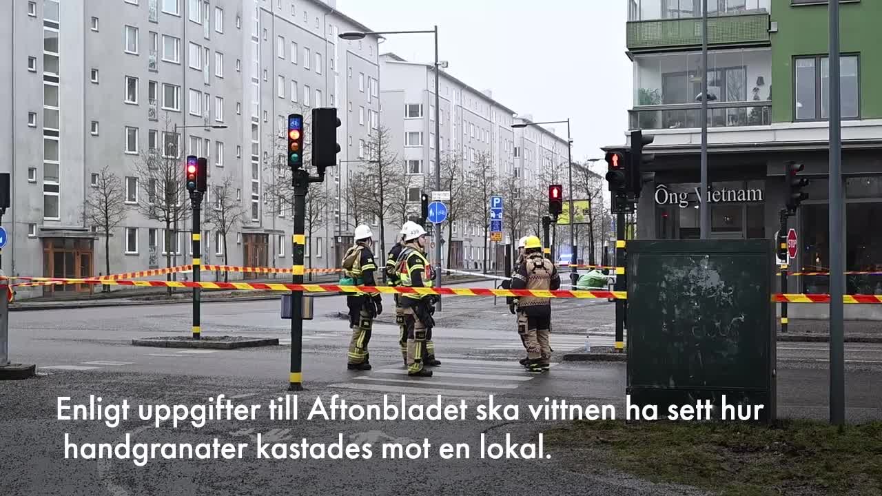 Uppgifter: Handgranater kastade mot lokal