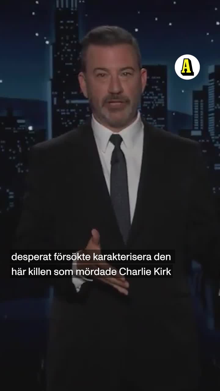 Kimmel stängs av efter orden om Kirk och Trump