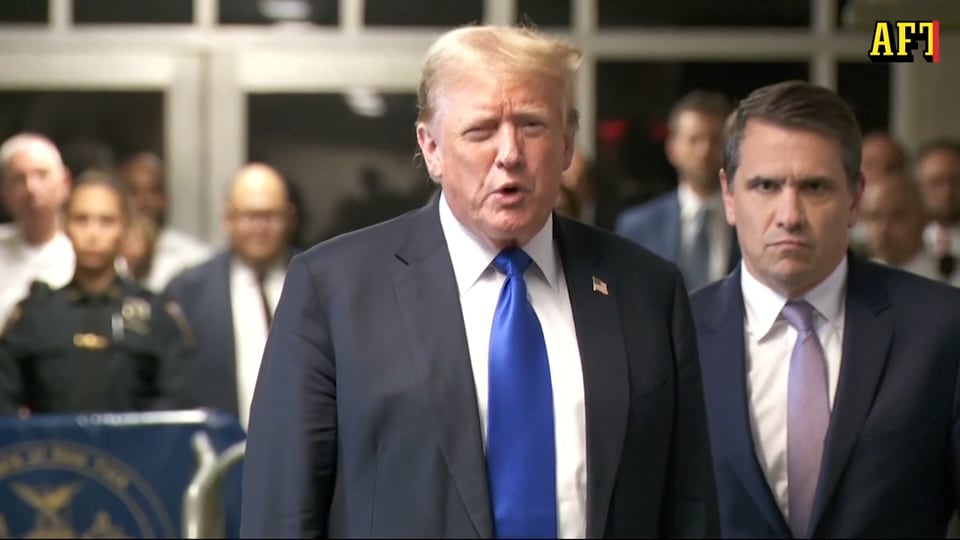 Trumps första ord efter den historiska domen
