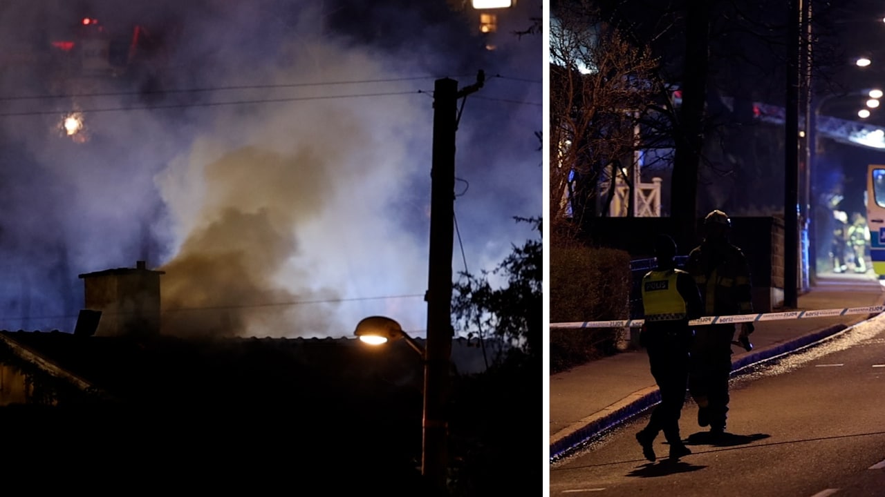 Man död i villabrand – Här brinner huset