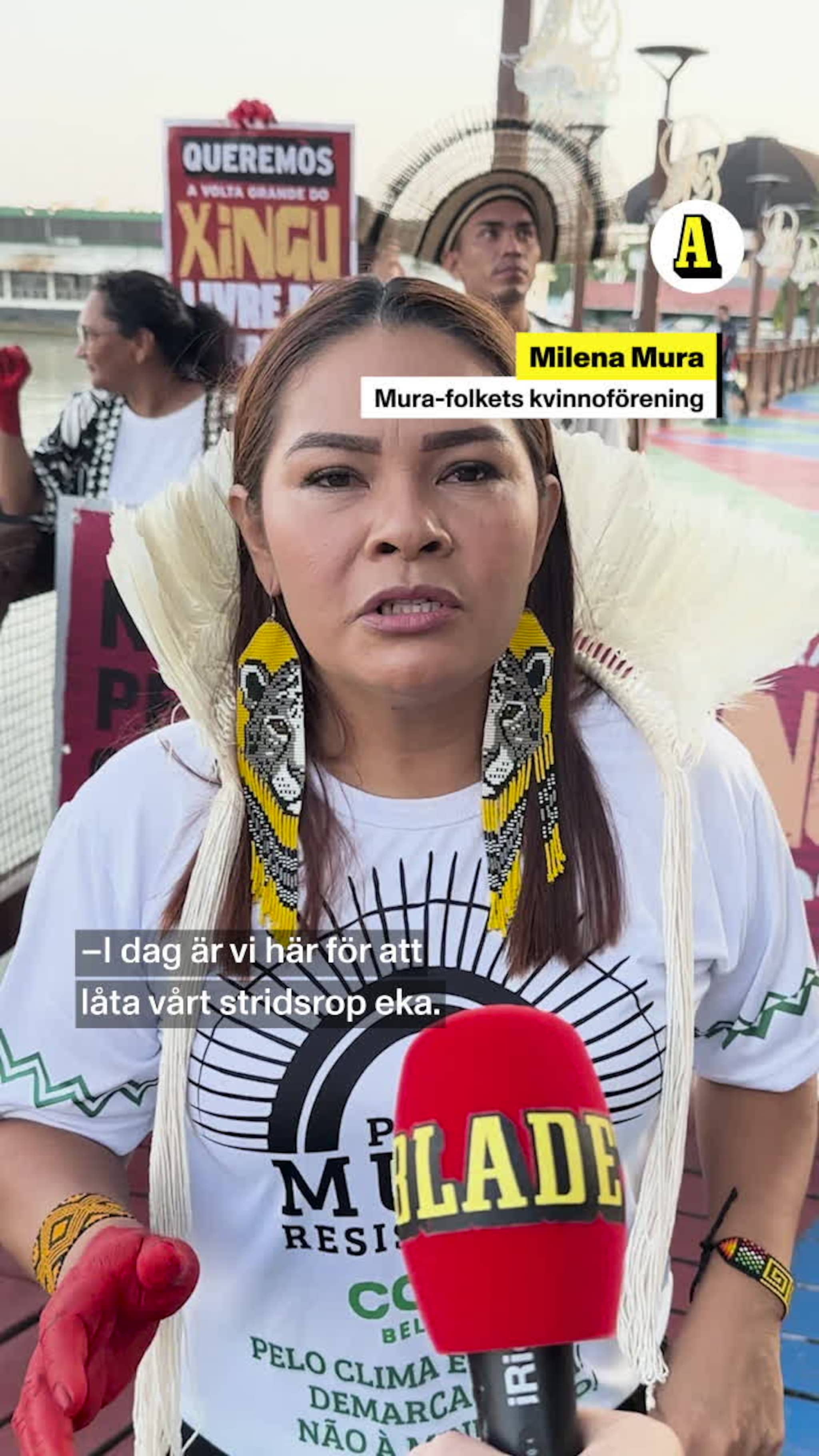 Urfolket protester mot gruvorna i Amazonas :"Vill inte ha dem här"