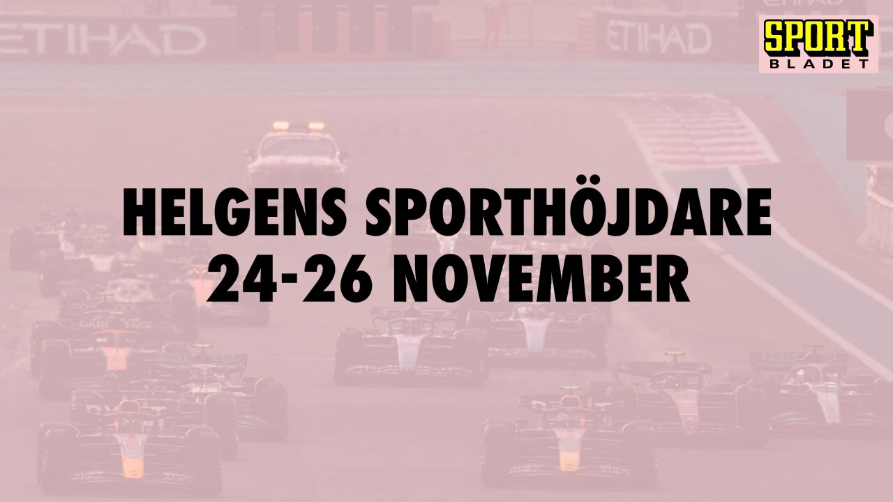 Här är helgens sporthöjdare 24-26 november