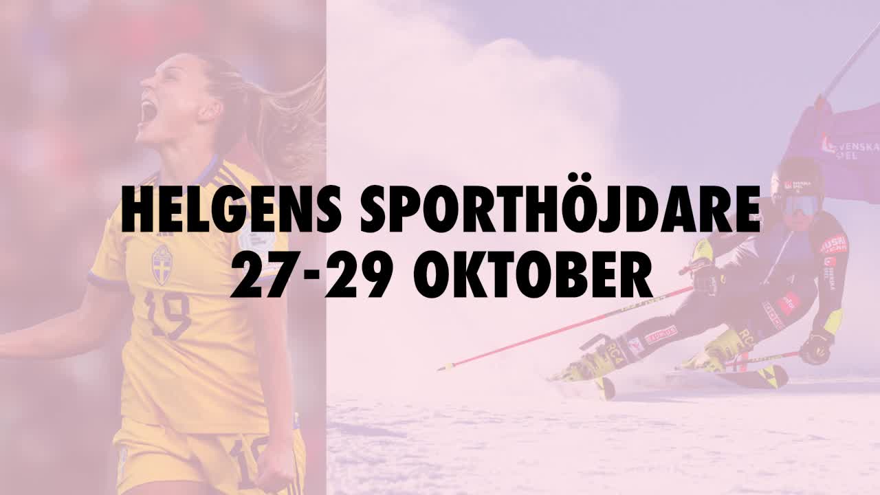 Här är helgens sporthöjdare 27-29 oktober