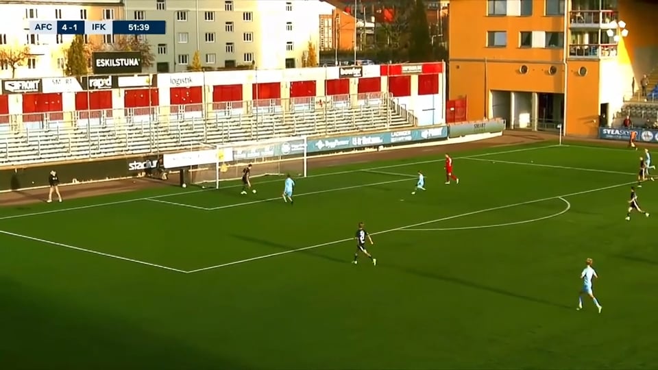 Galet självmål av IFK Stocksund mot AFC Eskilstuna