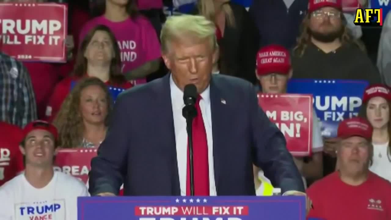 Trumps ord under sista kampanjmötet: ”Bara låtsas”