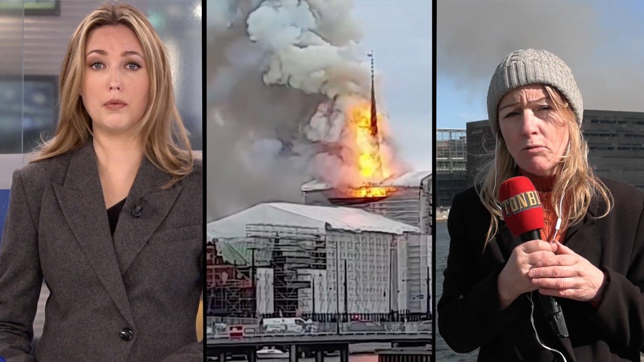 Susanna Nygren i Danmark där Danska Börsen brinner