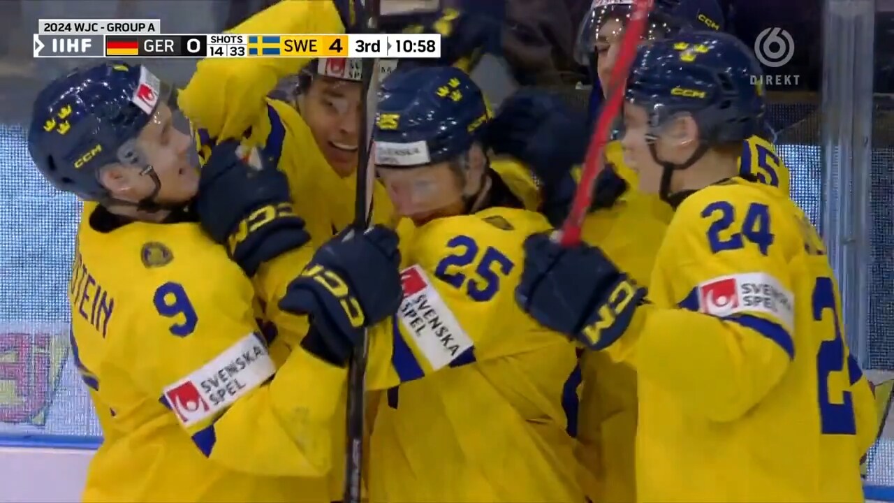 Otto Stenberg gjorde hattrick när Sverige vann