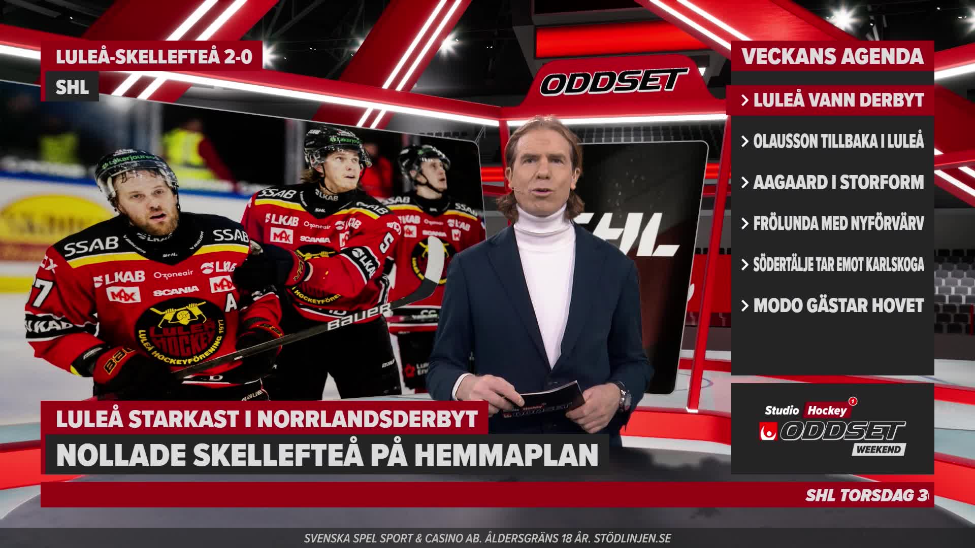 Studio Oddset Hockey Weekend — Luleå starkast i Norrlandsderbyt