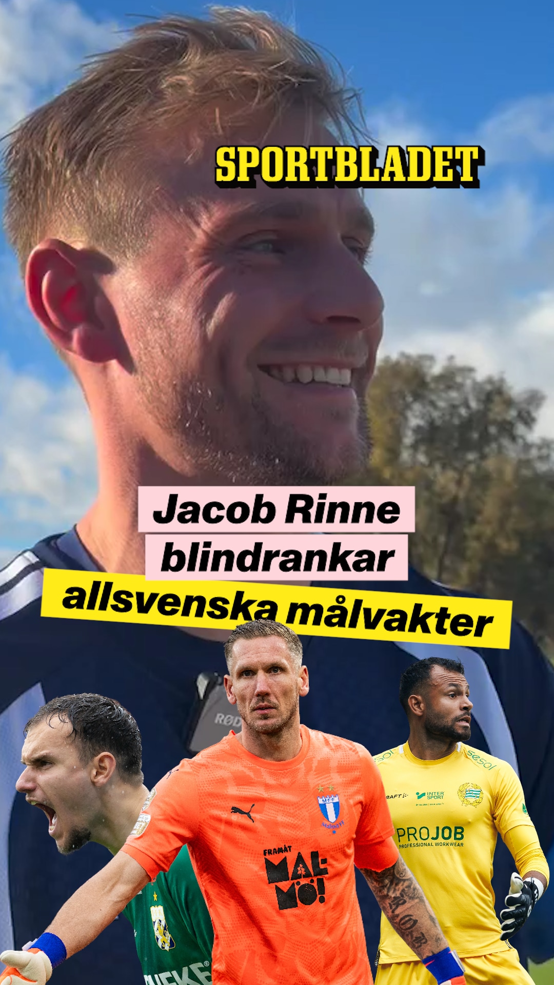 Djurgårdens Jacob Rinne blindrankar målvakter