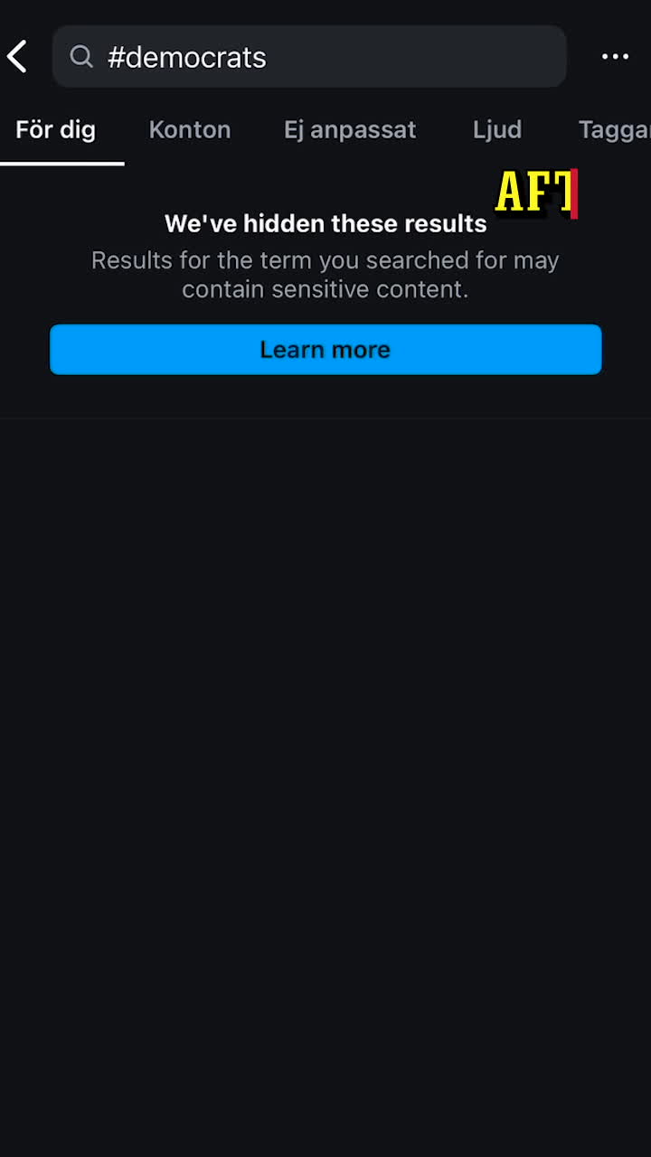 #democrats blockat på Instagram – expertens teori