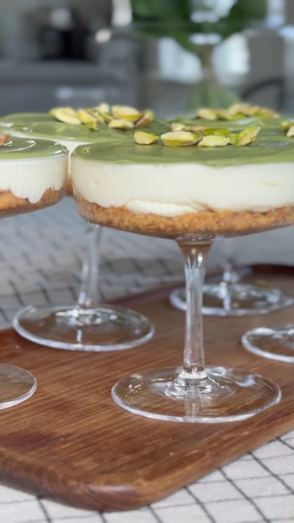 Cheesecake med pistage