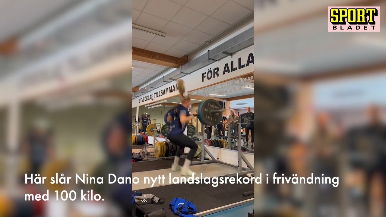 Här slår Nina Dano nytt landslagsrekord i frivändning med 100 kilo