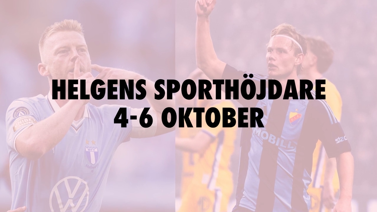 Här är helgens sporthöjdare 4-6 oktober