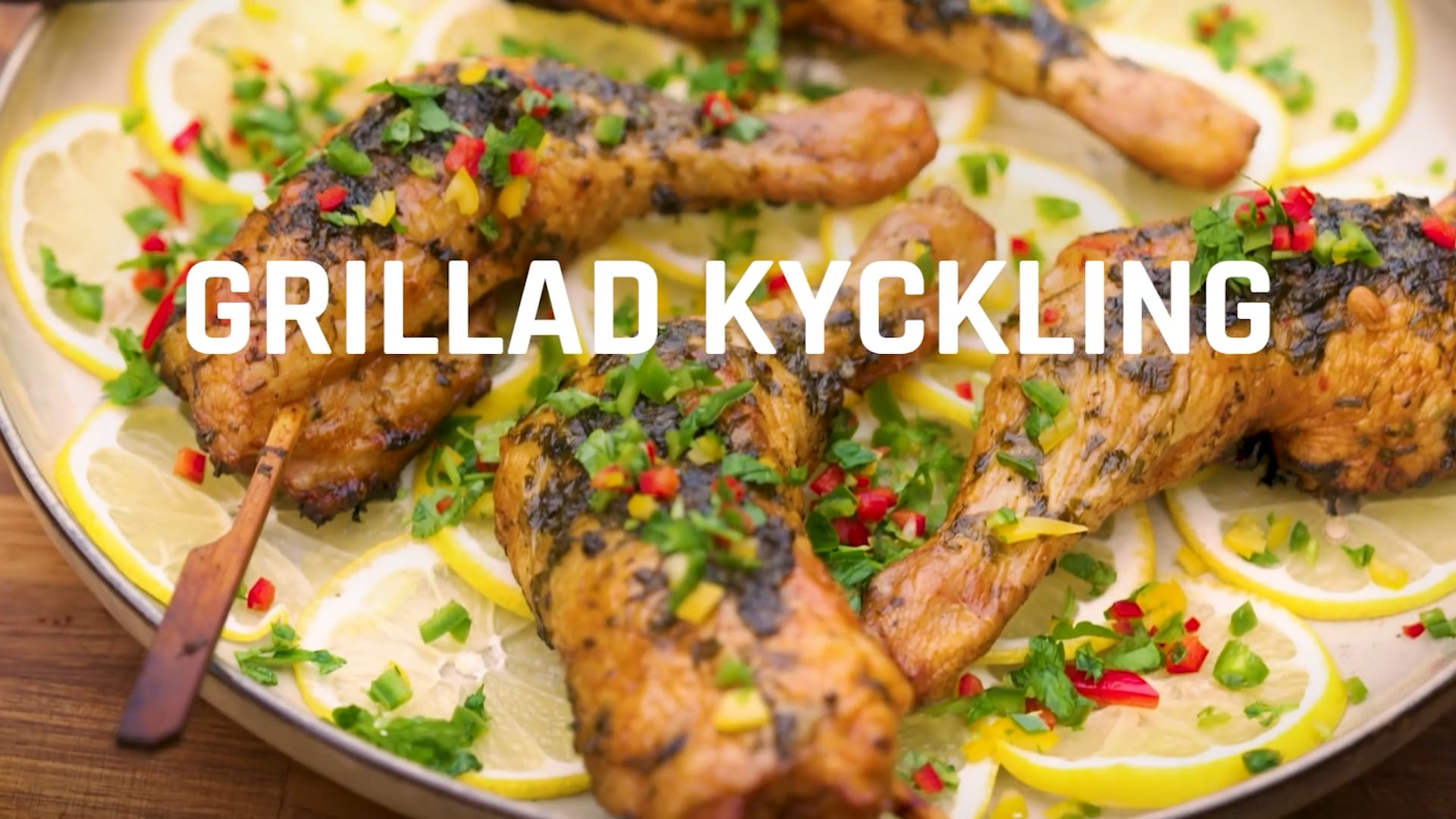 Krispig grillad kyckling