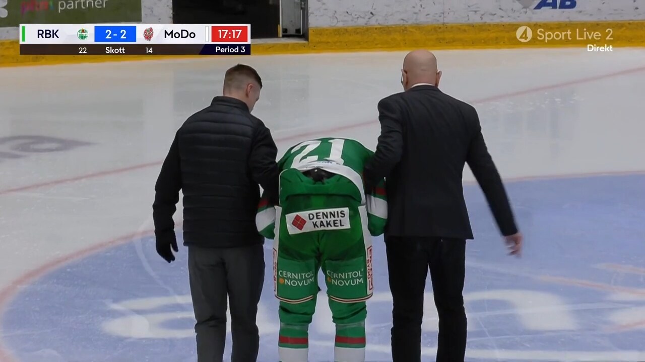 Läskig huvudskada när Rögle vann på straffar