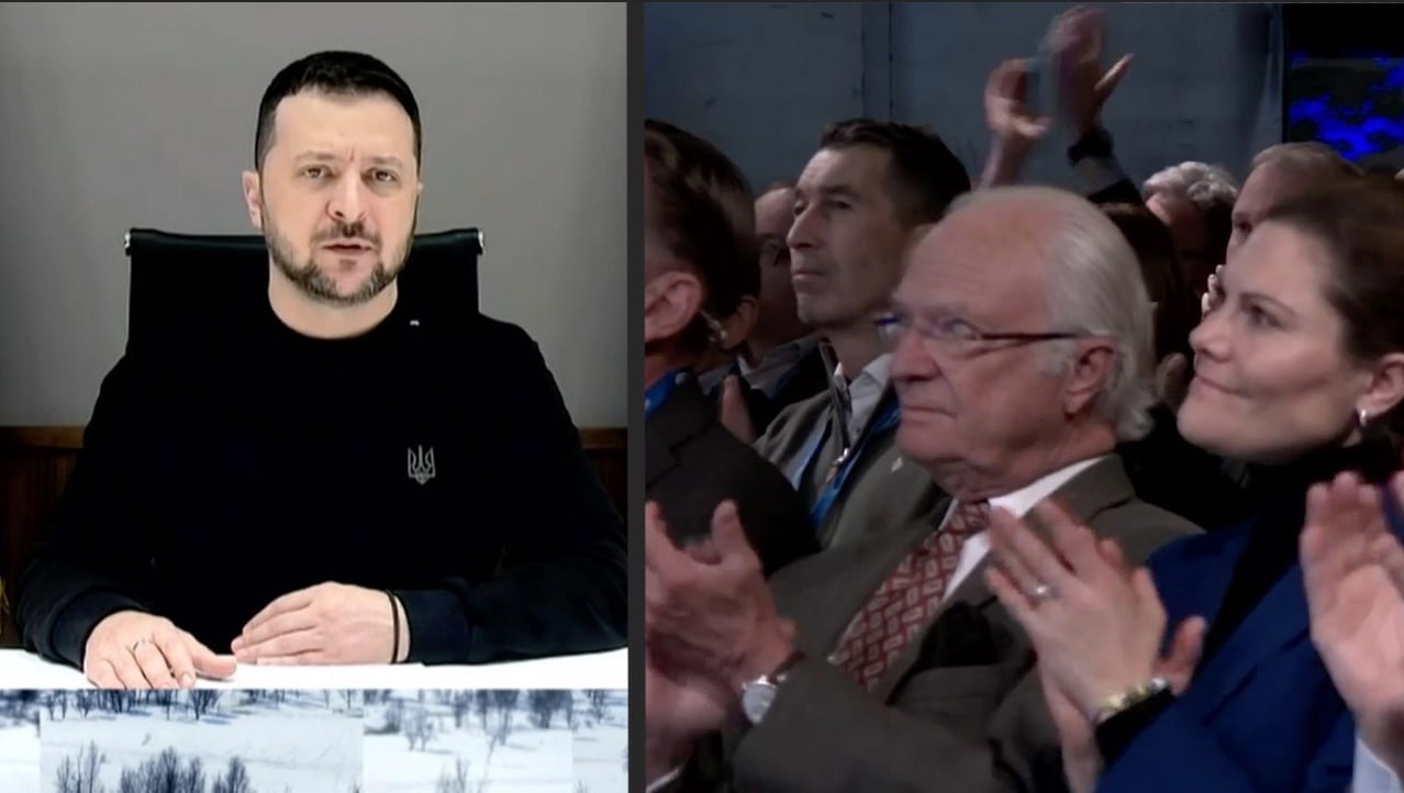 Zelenskyj inledningstalade på "Folk och försvar"