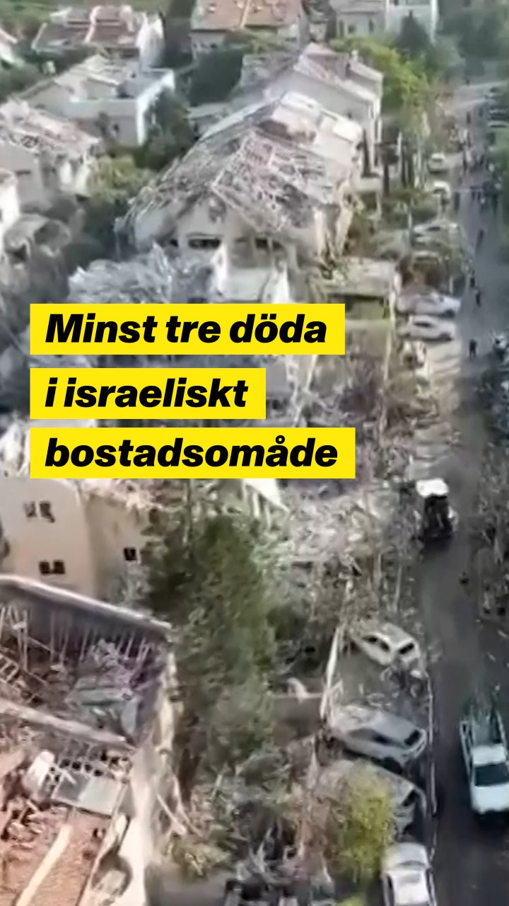 Israeliskt bostadsområde träffat av Iran – minst tre döda