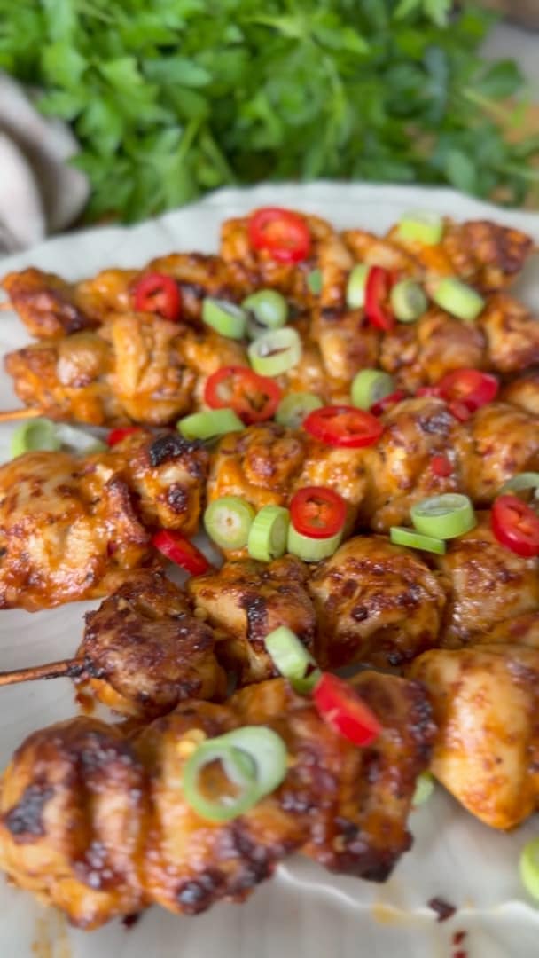 Saftiga kycklingspett