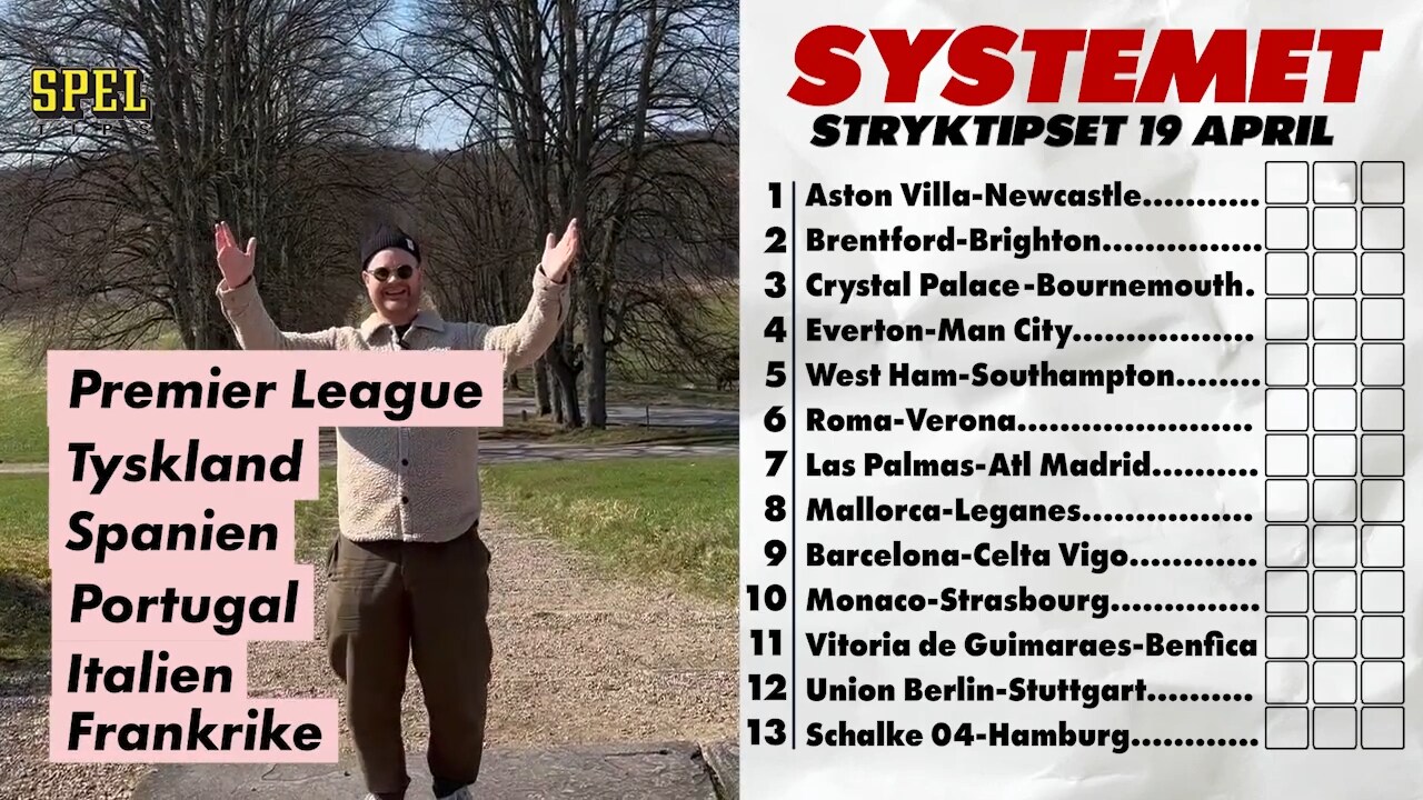 Stryktipset 19 april: Experternas guide till 13 rätt