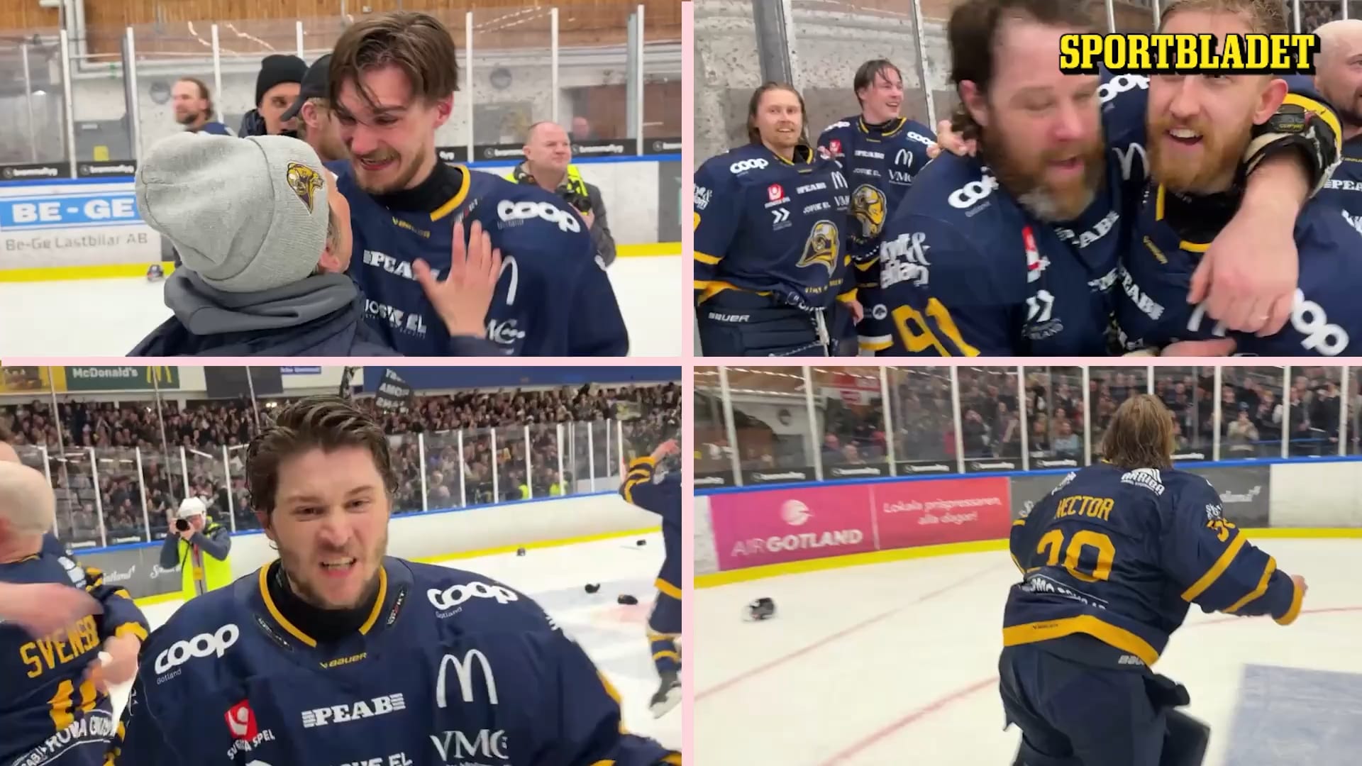 Glädjescener från Visby – klara för hockeyallsvenskan för första gången någonsin