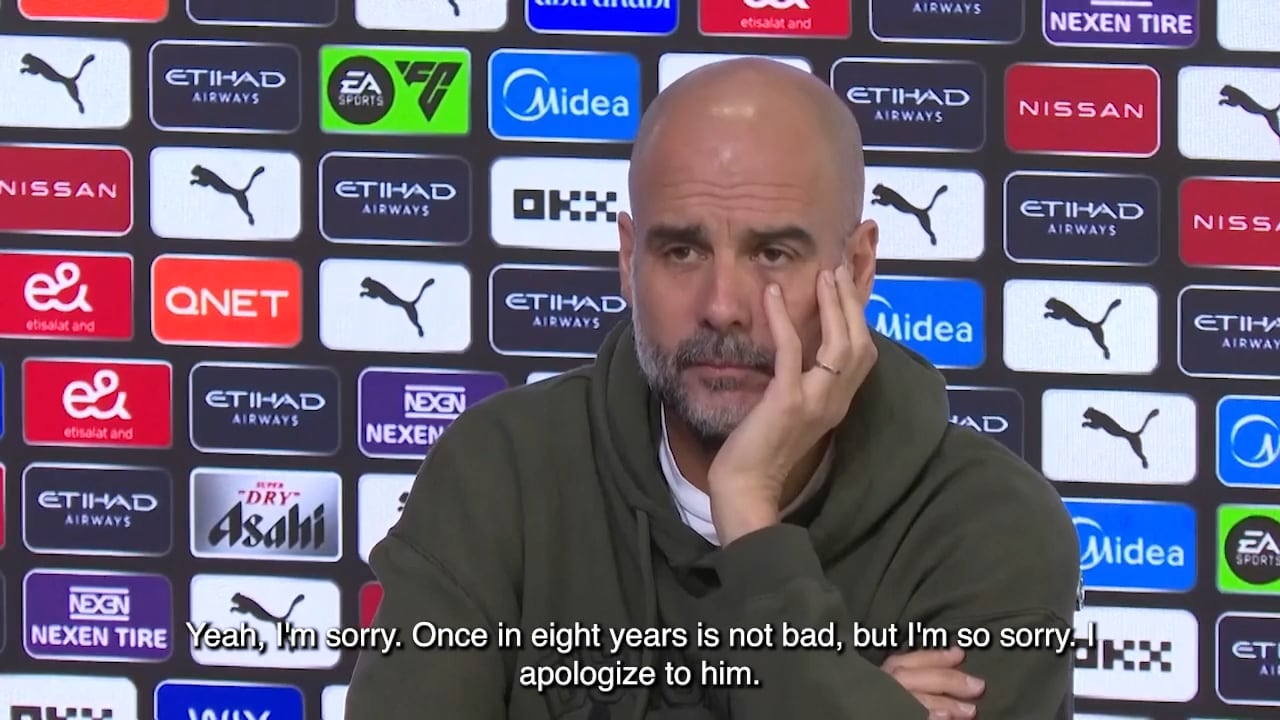 Guardiola: “Jag är ledsen”
