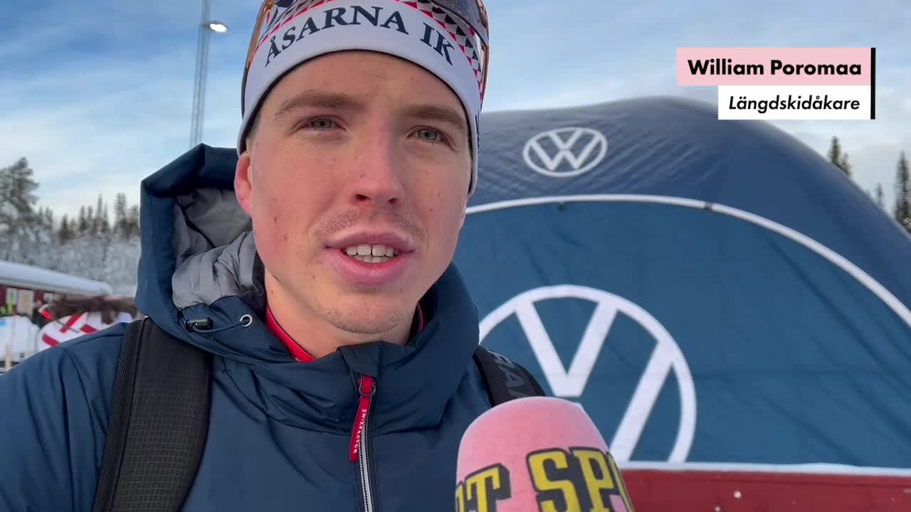 William Poromaa: "Har ont i ryggen, hoppas det inte är något"