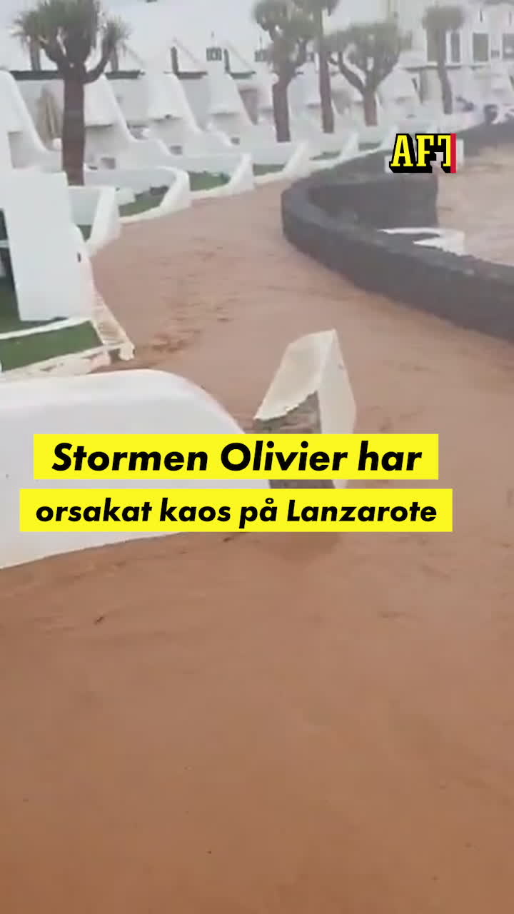 Nödläge på Lanzarote efter översvämningar
