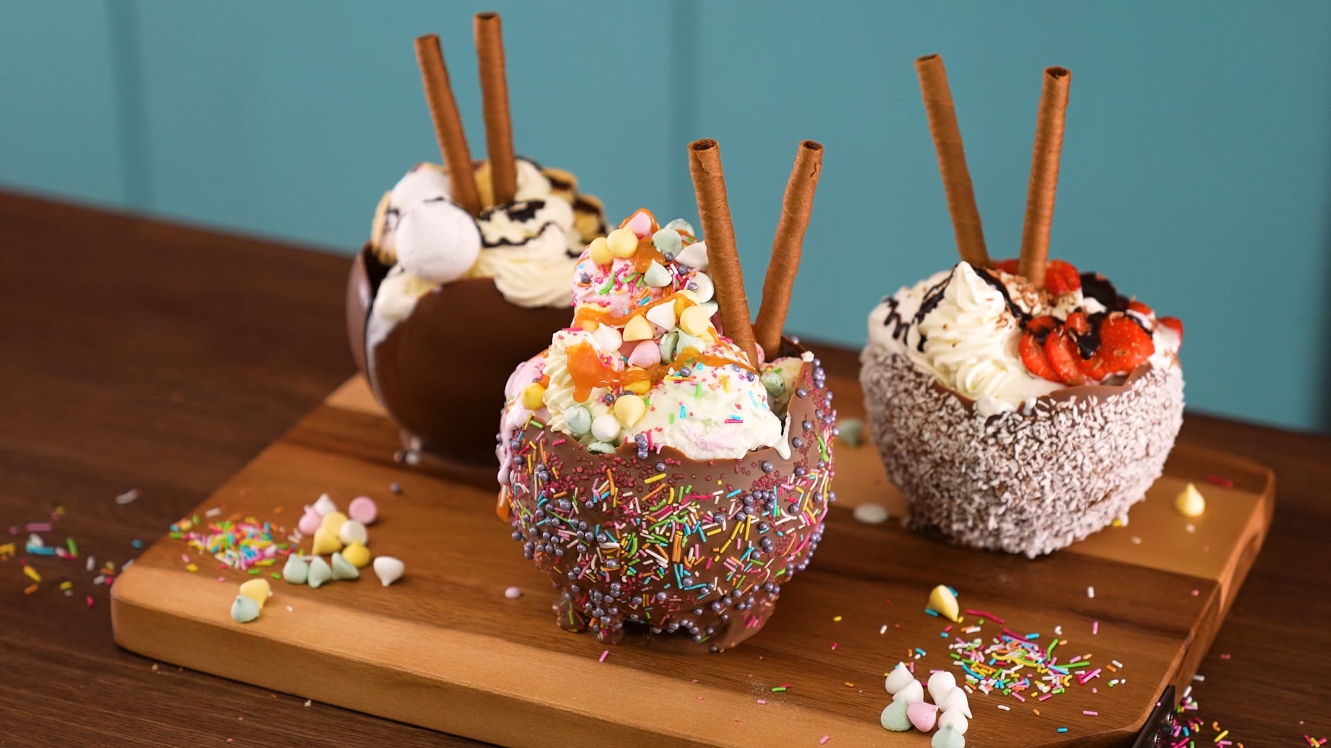 Så gör du festliga chokladskålar