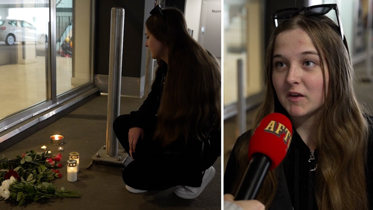 Ungdomarna vid minnesplatsen: &ldquo;Läskigt&rdquo;