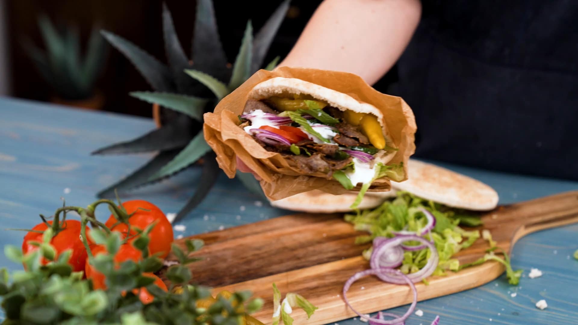 Hemgjord kebab i bröd