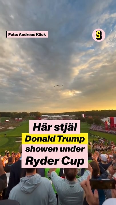 Trump flyger in och stjäl showen