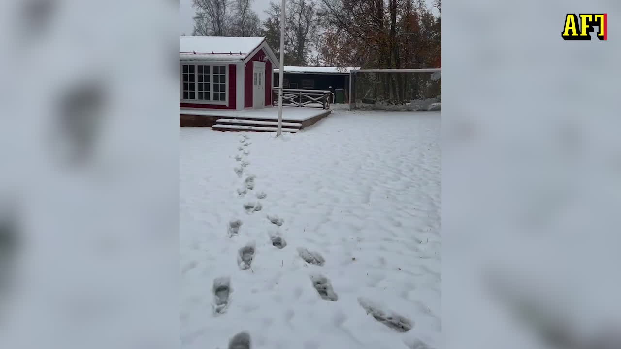 Första snön har fallit över Kiruna
