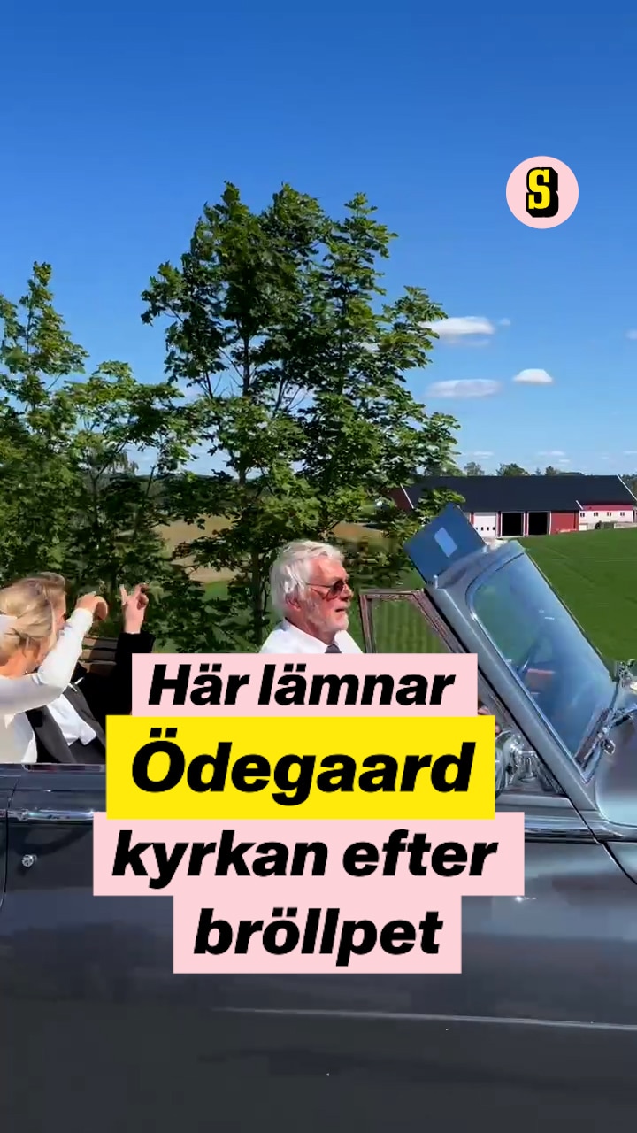 Bröllopslycka för Arsenal-stjärnan – här lämnar han kyrkan