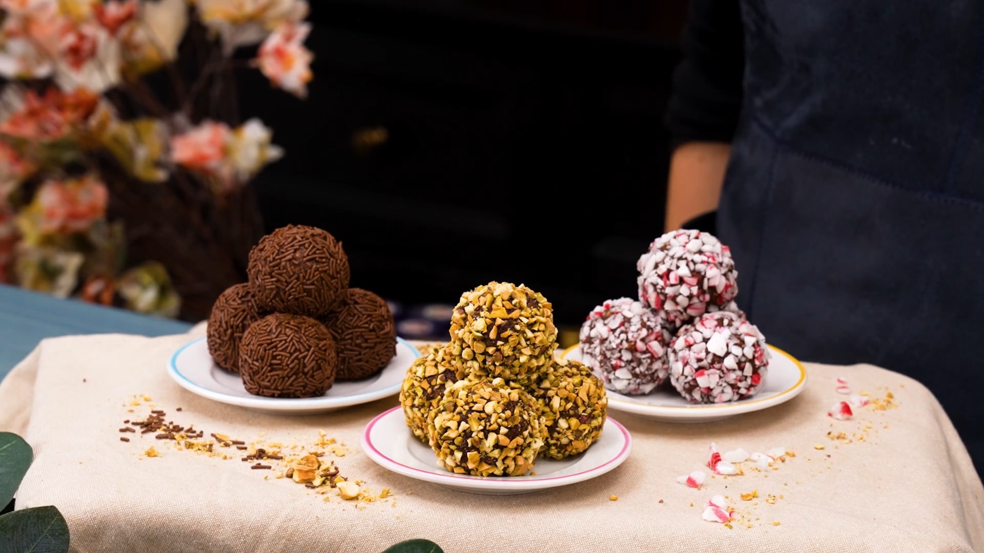 Chokladbollar med tre olika smaker
