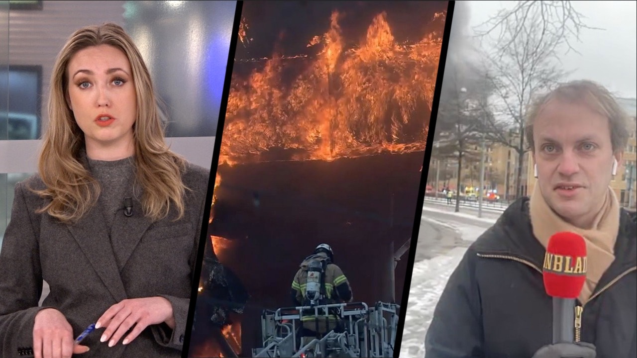 Aftonbladet vid branden i Göteborg: "Röken luktar ganska starkt"