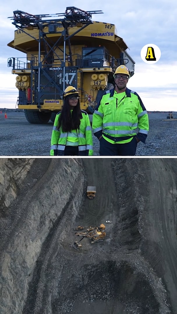 Andrea, 26, vill aldrig lämna gruvan i Gällivare