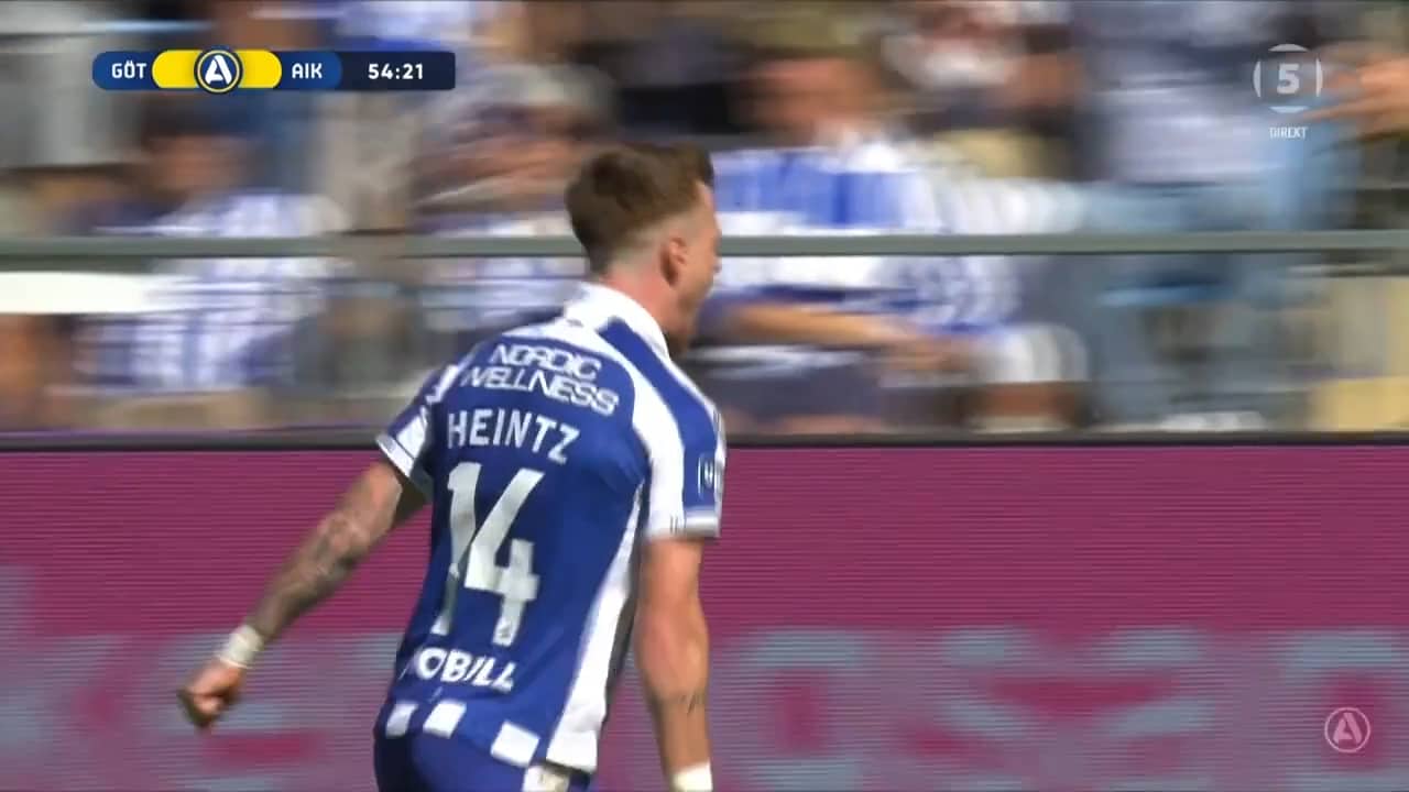 Här blir Heintz hjälte för IFK Göteborg mot AIK – dubbla mål
