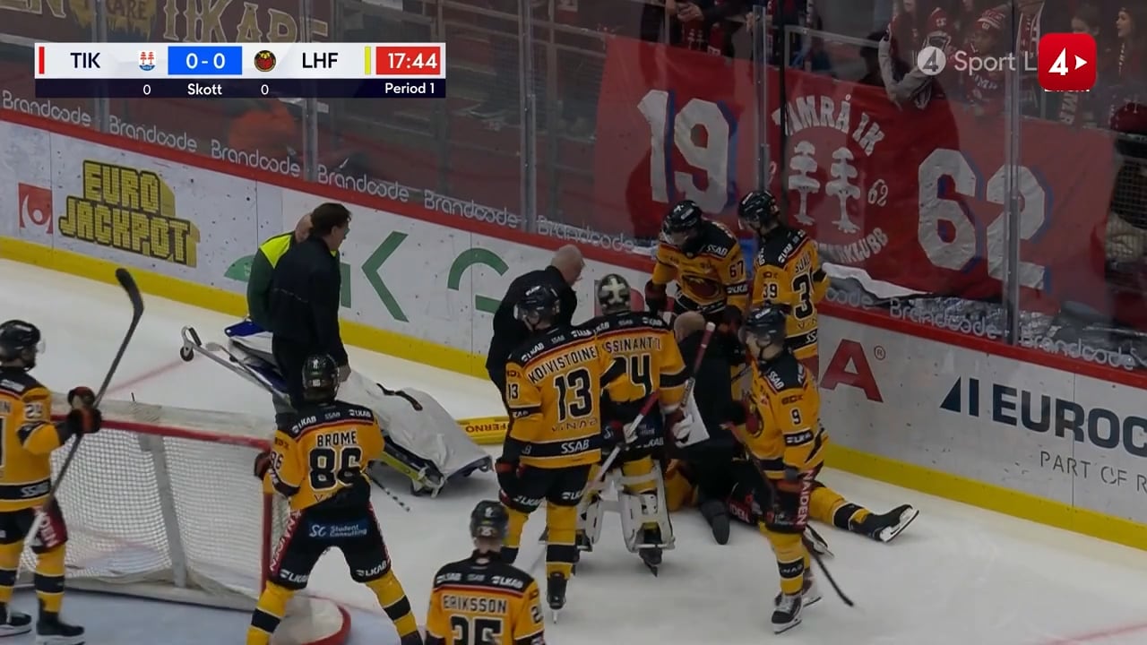 Lämnar isen på bår efter otäcka smällen