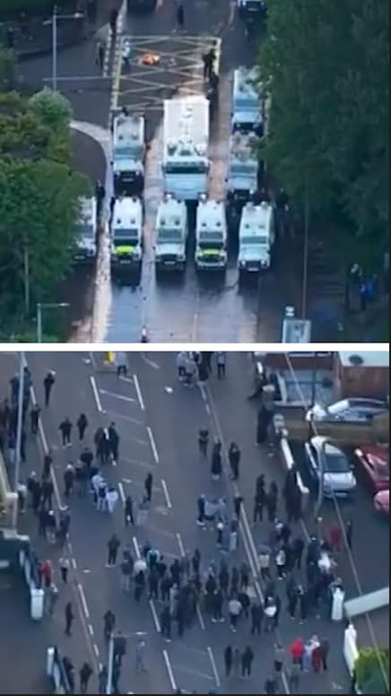 Spänt läge i Belfast – vattenkanoner mot demonstranter