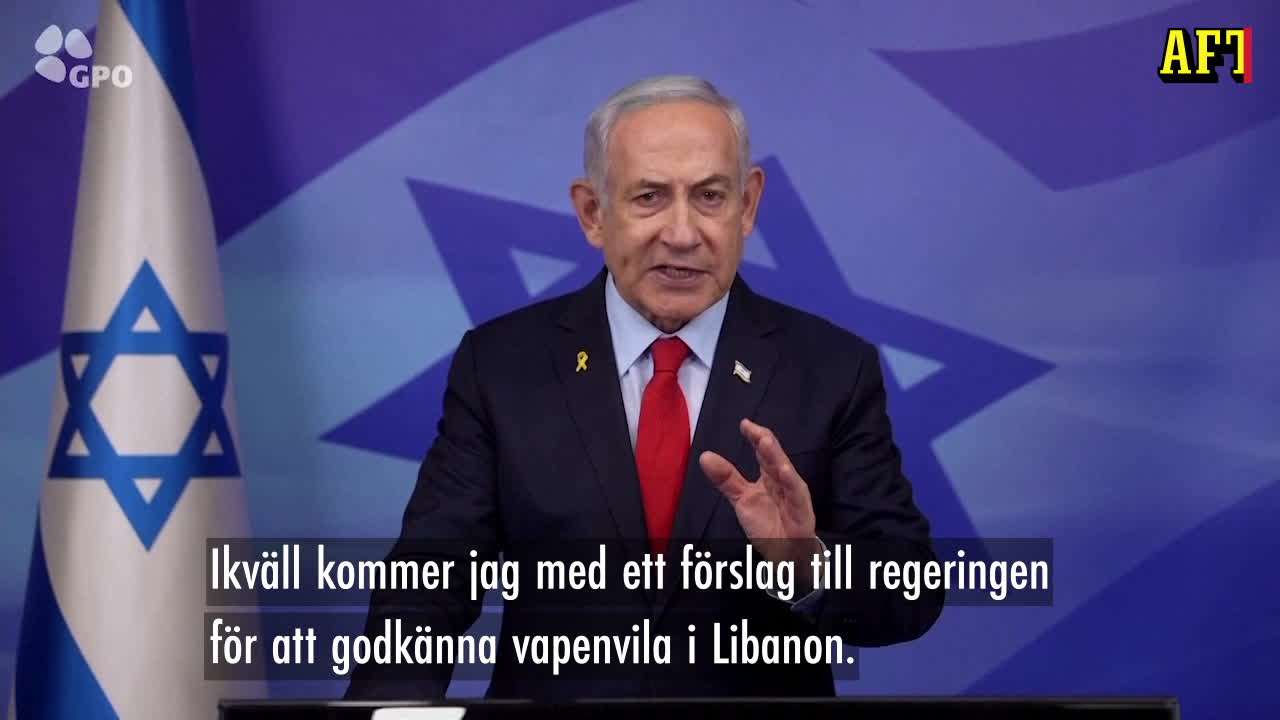 Netanyahu: "Om Hizbollah bryter mot avtalet kommer vi attackera"