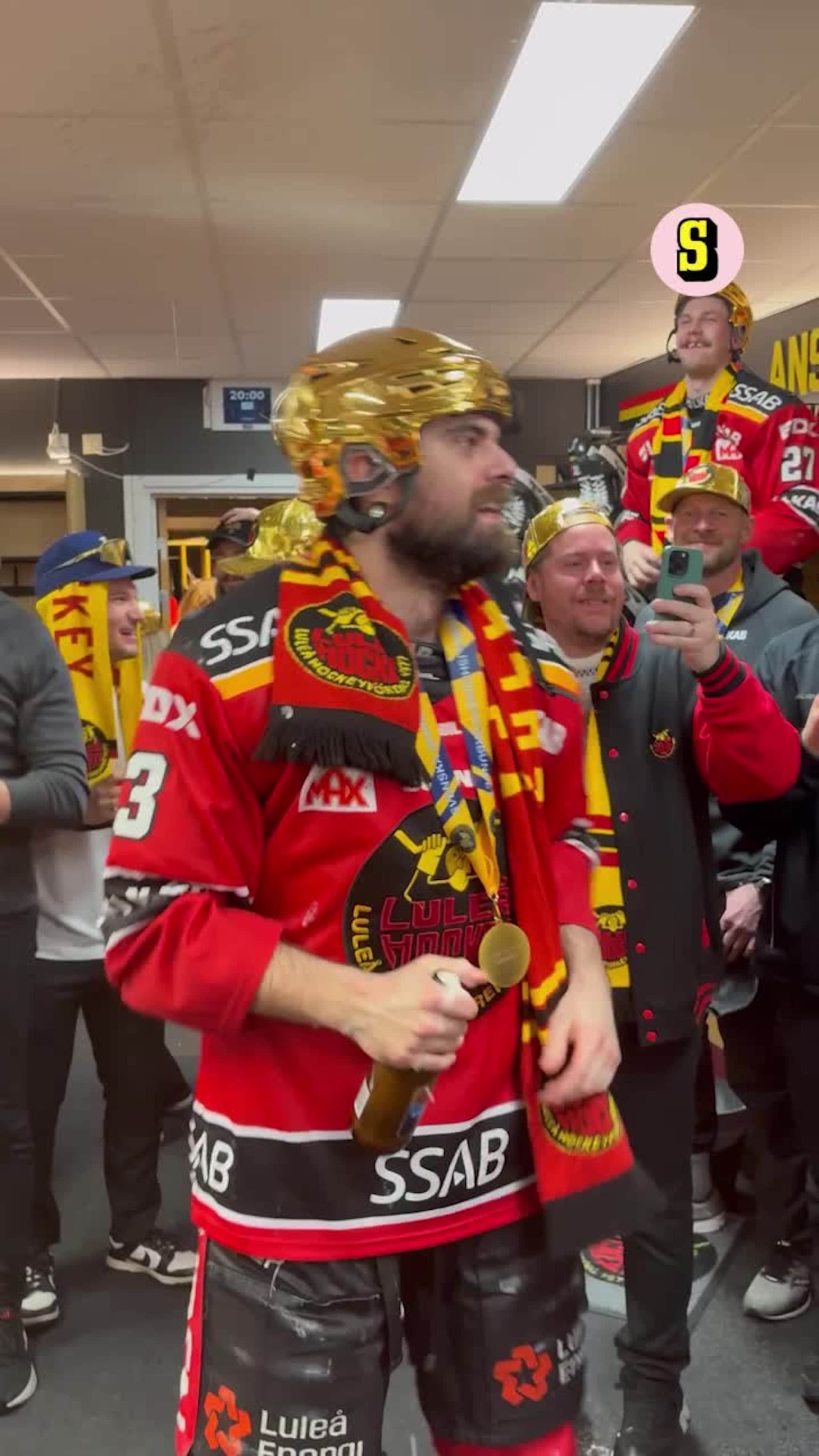 Här firar Luleå SM-guldet