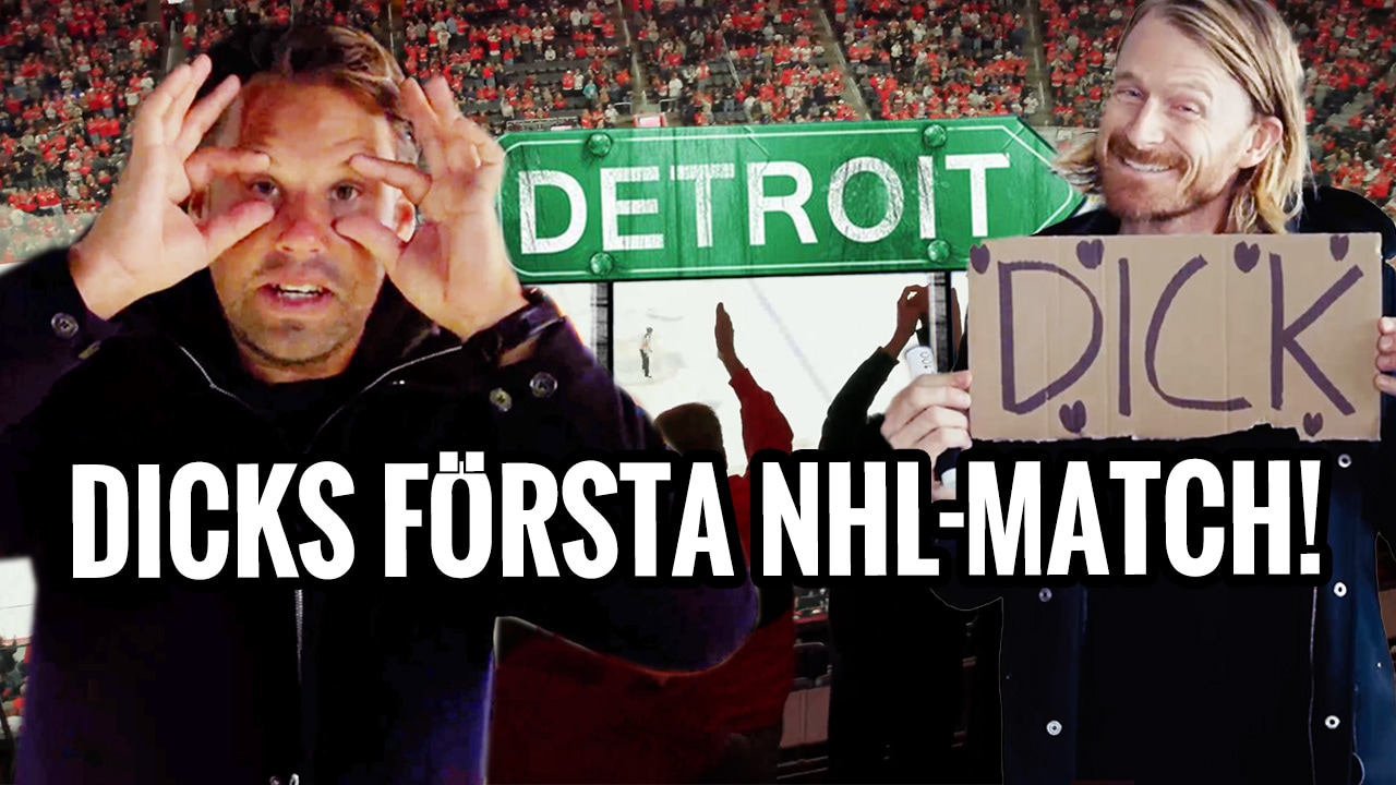 Dick och Jimmy går på NHL i Detroit