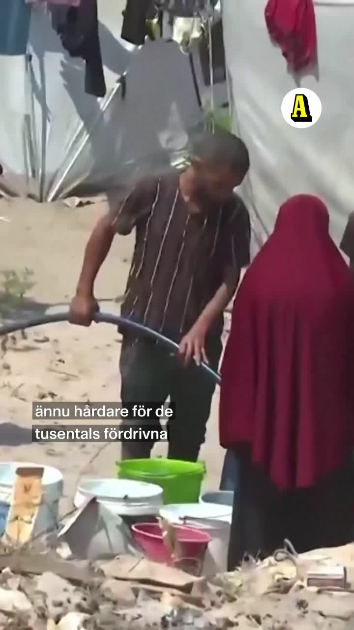 Gaza värmevågor förvärrar lidande