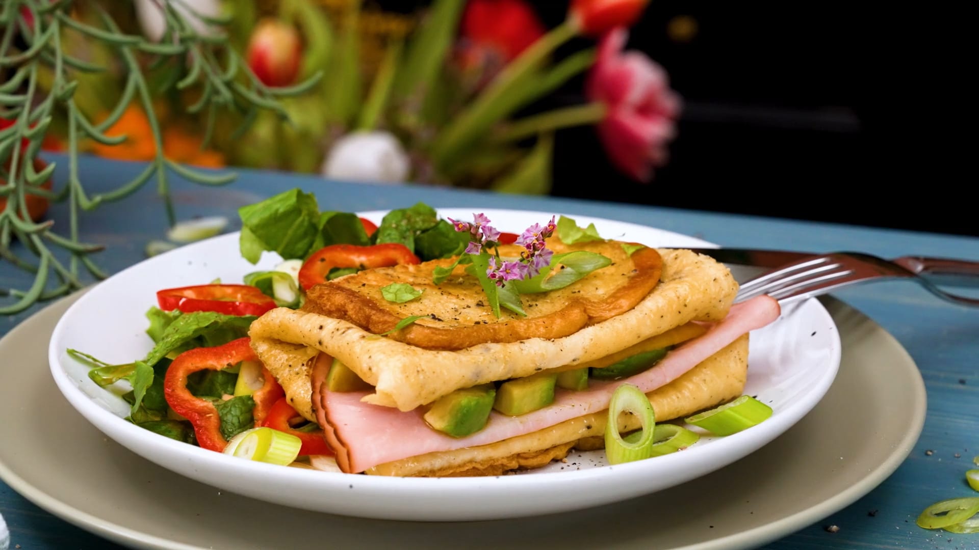 Äggtoast med skinka och ost